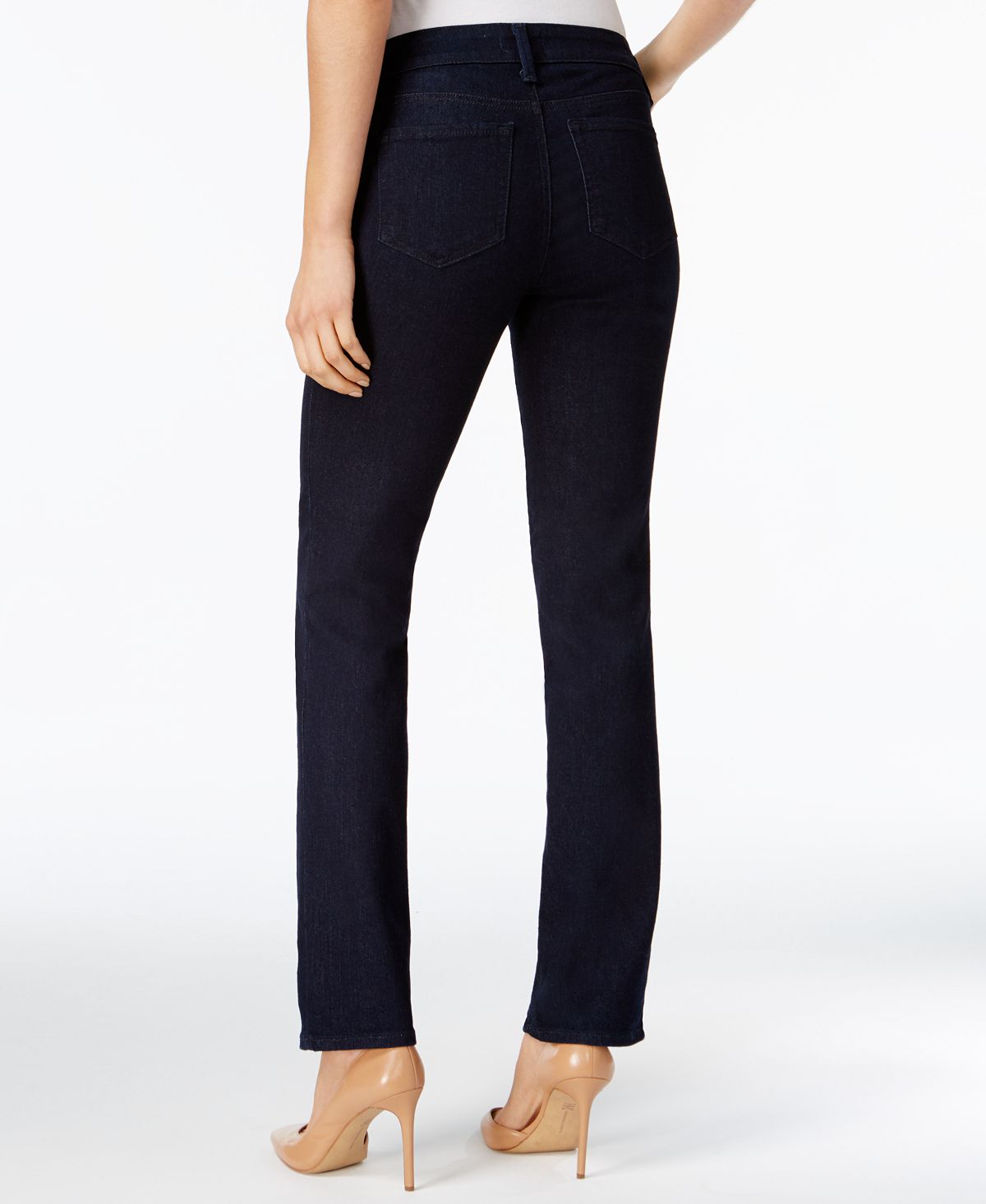 Calça jeans feminina NYDJ Sheri Slim Cut Azul Tamanho 6