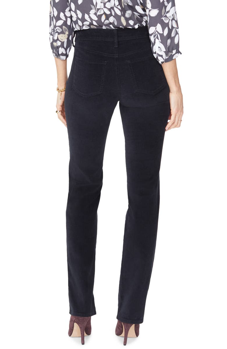 Calça casual feminina Nydj Marilyn Ponte preta tamanho 10