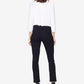 Calça jeans feminina NYDJ Sheri cintura alta slim preta tamanho 18