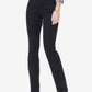 Calça jeans feminina NYDJ Barbara Tummy Control Bootcut preta tamanho 2 Petite
