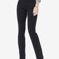 Calça jeans feminina NYDJ Barbara Tummy Control Bootcut preta tamanho 8 Petite