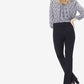 Calça jeans feminina NYDJ Barbara Tummy Control Bootcut preta tamanho 8 Petite