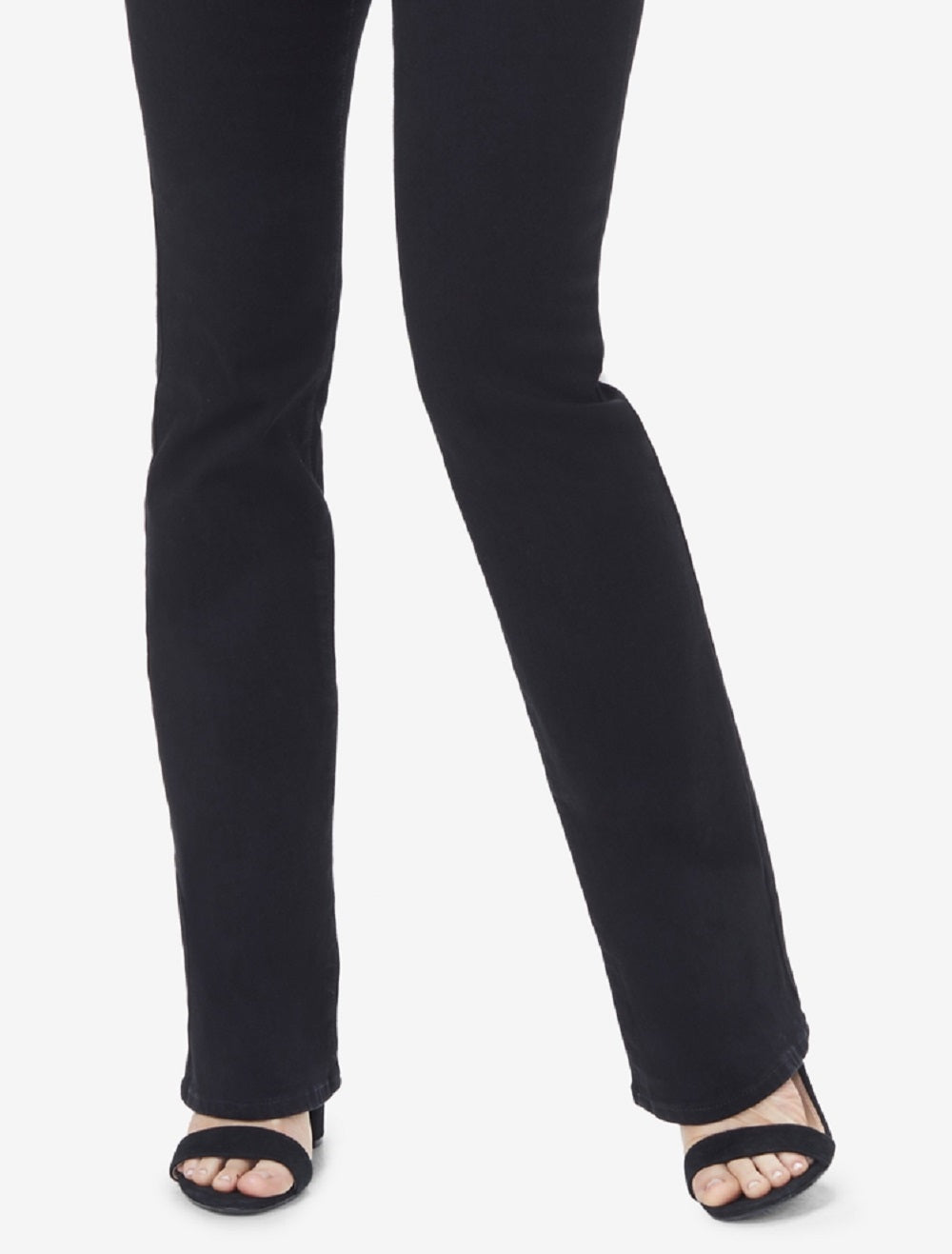 Calça Jeans Bootcut Barbara Tummy Control Feminina NYDJ Preta Tamanho 14 Petite