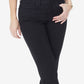 Calça jeans feminina NYDJ Marilyn Tummy-Control com perna reta, preta, tamanho 6, pequena