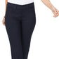Calça jeans curta reta Marilyn feminina NYDJ, preta, tamanho 14