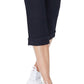Calça jeans curta reta Marilyn feminina NYDJ, preta, tamanho 14