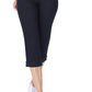 Calça jeans curta reta Marilyn feminina NYDJ, preta, tamanho 14