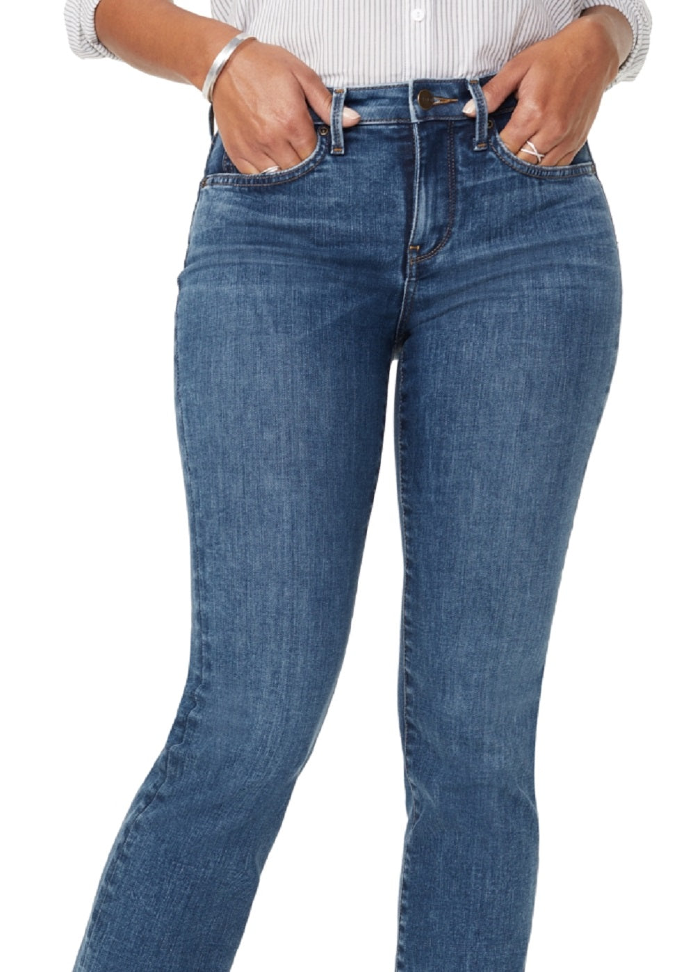 Calça jeans feminina NYDJ Barbara Tummy Control Bootcut, azul, tamanho 0