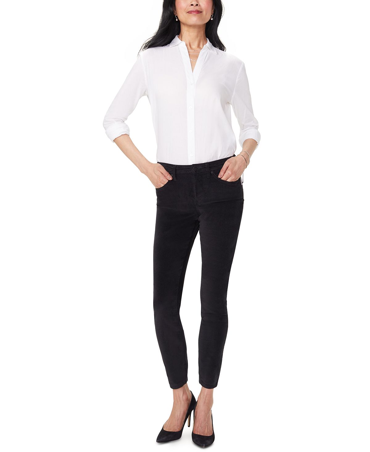 Calça Jeans Skinny Ami Feminina NYDJ Preta Tamanho 2