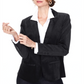 Blazer de veludo feminino NYDJ, preto, tamanho pequeno