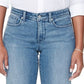 Calça jeans feminina NYDJ Teresa Wide Leg Azul Tamanho 4