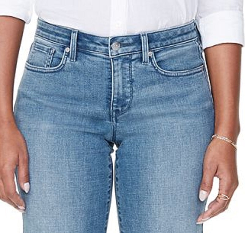Calça jeans feminina NYDJ Teresa Wide Leg Azul Tamanho 4