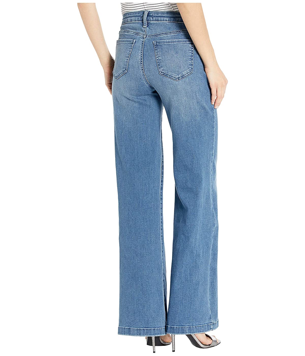 Calça jeans feminina NYDJ Teresa Wide Leg Azul Tamanho 4