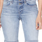 Shorts jeans Briella com bainha enrolada feminino NYDJ, azul, tamanho 8