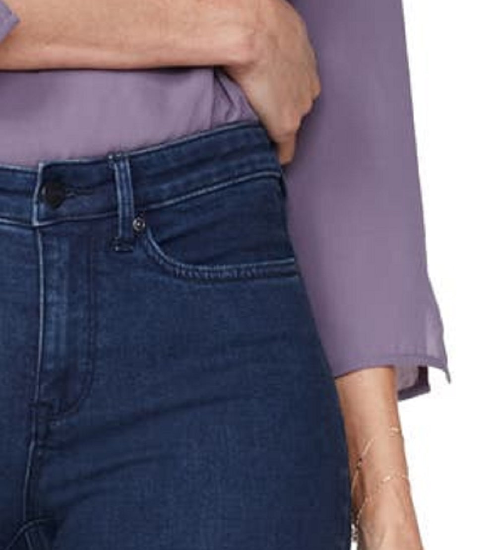 Calça jeans skinny elástica com detalhe de strass Alina da NYDJ feminina, azul, tamanho 18