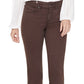 Calça jeans feminina NYDJ Marilyn Straight Leg Stretch, marrom, tamanho 16