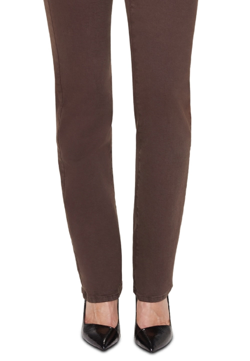 Calça jeans feminina NYDJ Marilyn Straight Leg Stretch, marrom, tamanho 16