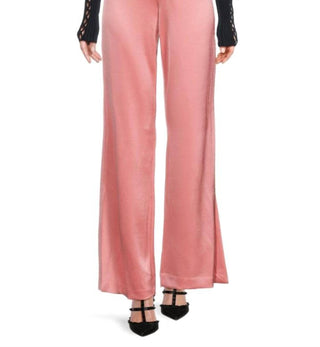 Alice + Olivia - Jc Satin Wide Leg Slit Pants