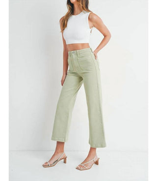 Just Black Denim - High Rise Patch Pocket Wide Leg Jeans