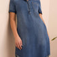Tribal - Denim Pop Over Shirt Dress