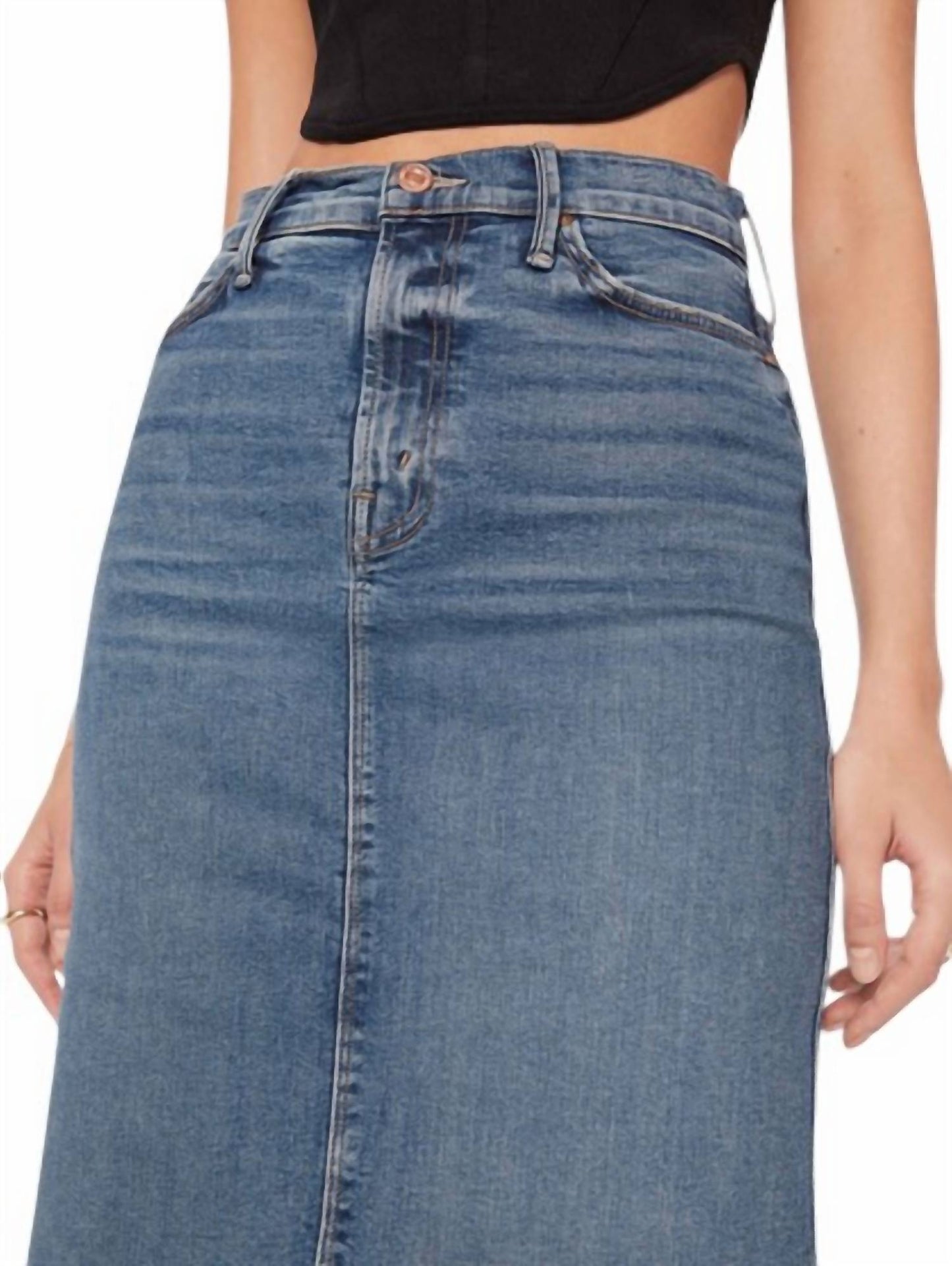 Mother - Swooner Straight A Midi Skirt