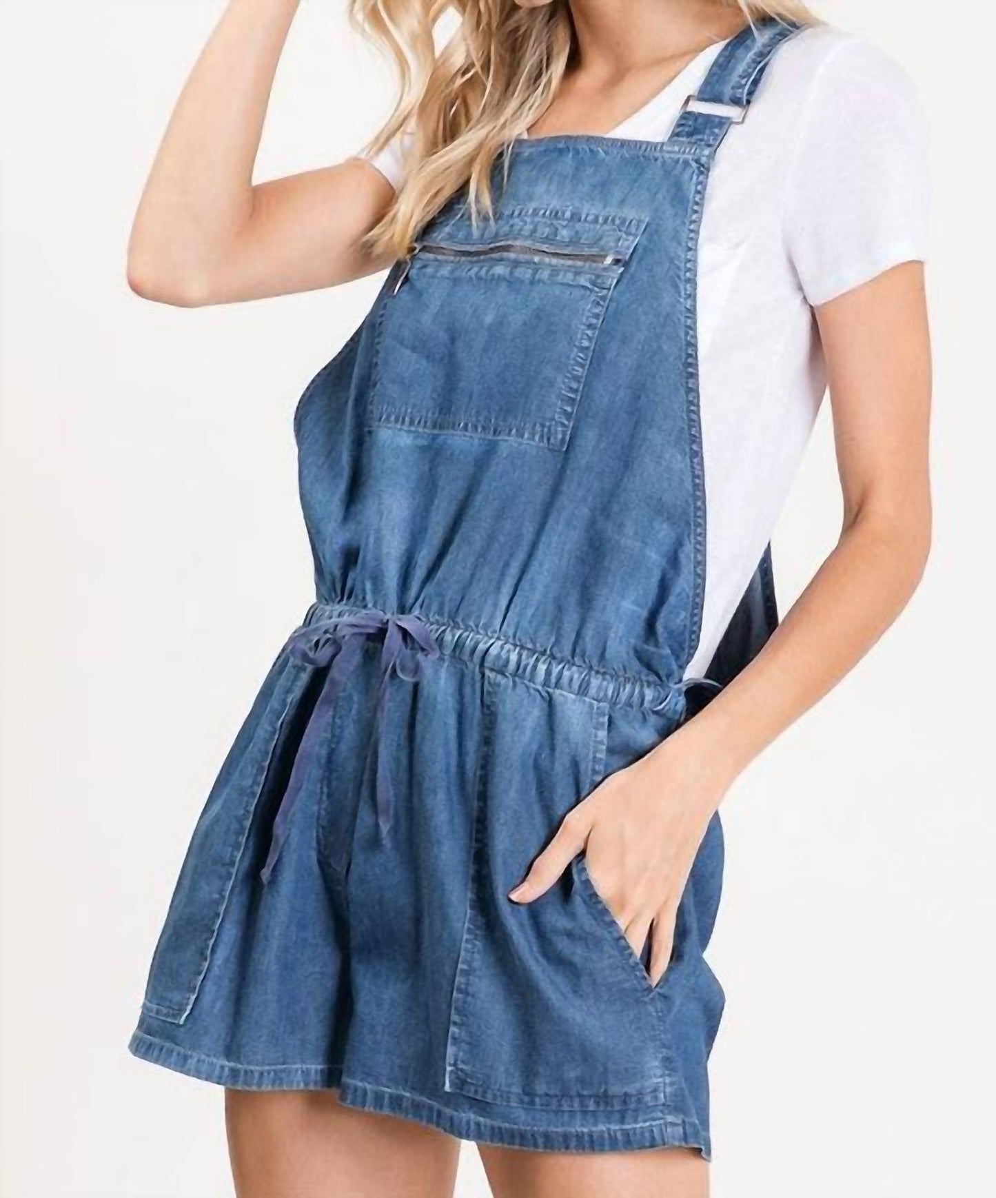 Bibi - Denim Overall Shorts
