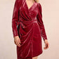 Molly Bracken - Asymmetrical Velvet Dress