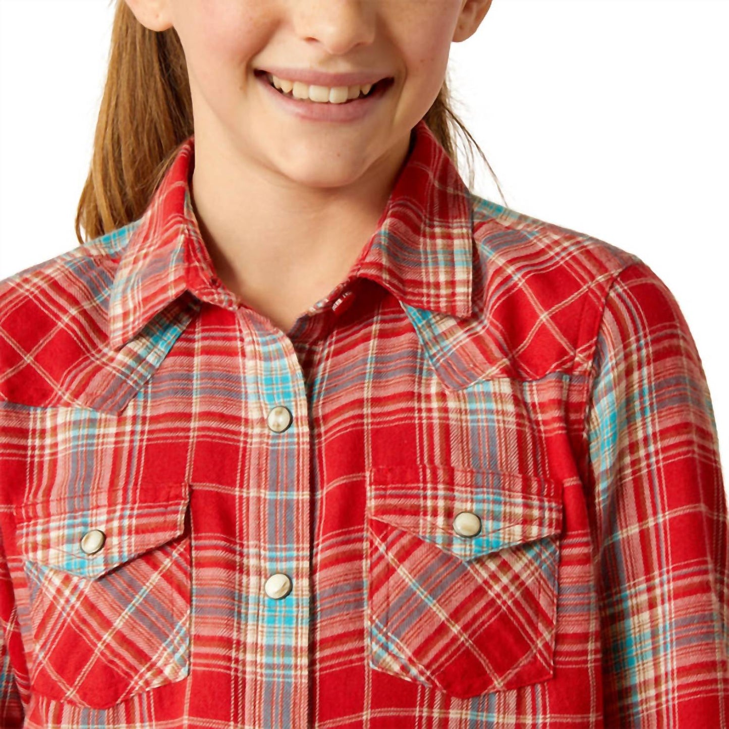 Ariat - Girls' Barn Plaid Long Sleeve