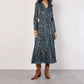 Apricot - Painterly Metallic Paisley Midaxi Dress