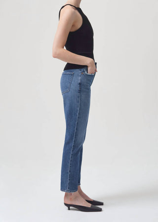 Agolde - Riley Long High Rise Straight Jeans