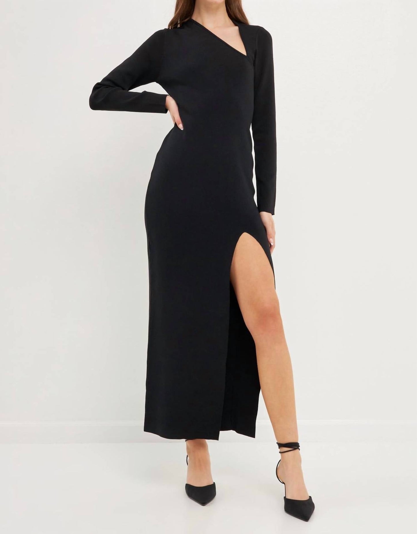 2.7 August Apparel - Cut Out Long Sleeve Maxi