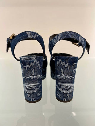 Etro - Sandália Plataforma Jacquard