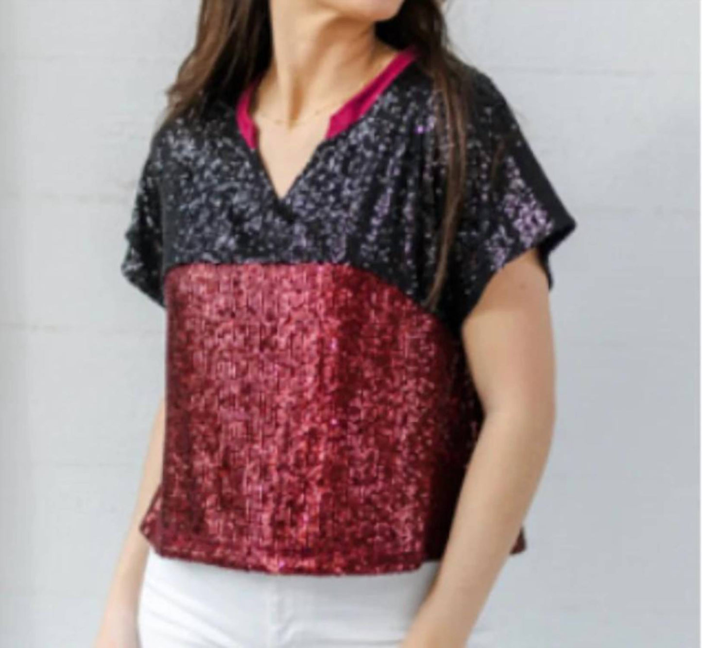 Mary Square - Diane Sequin Gameday Top