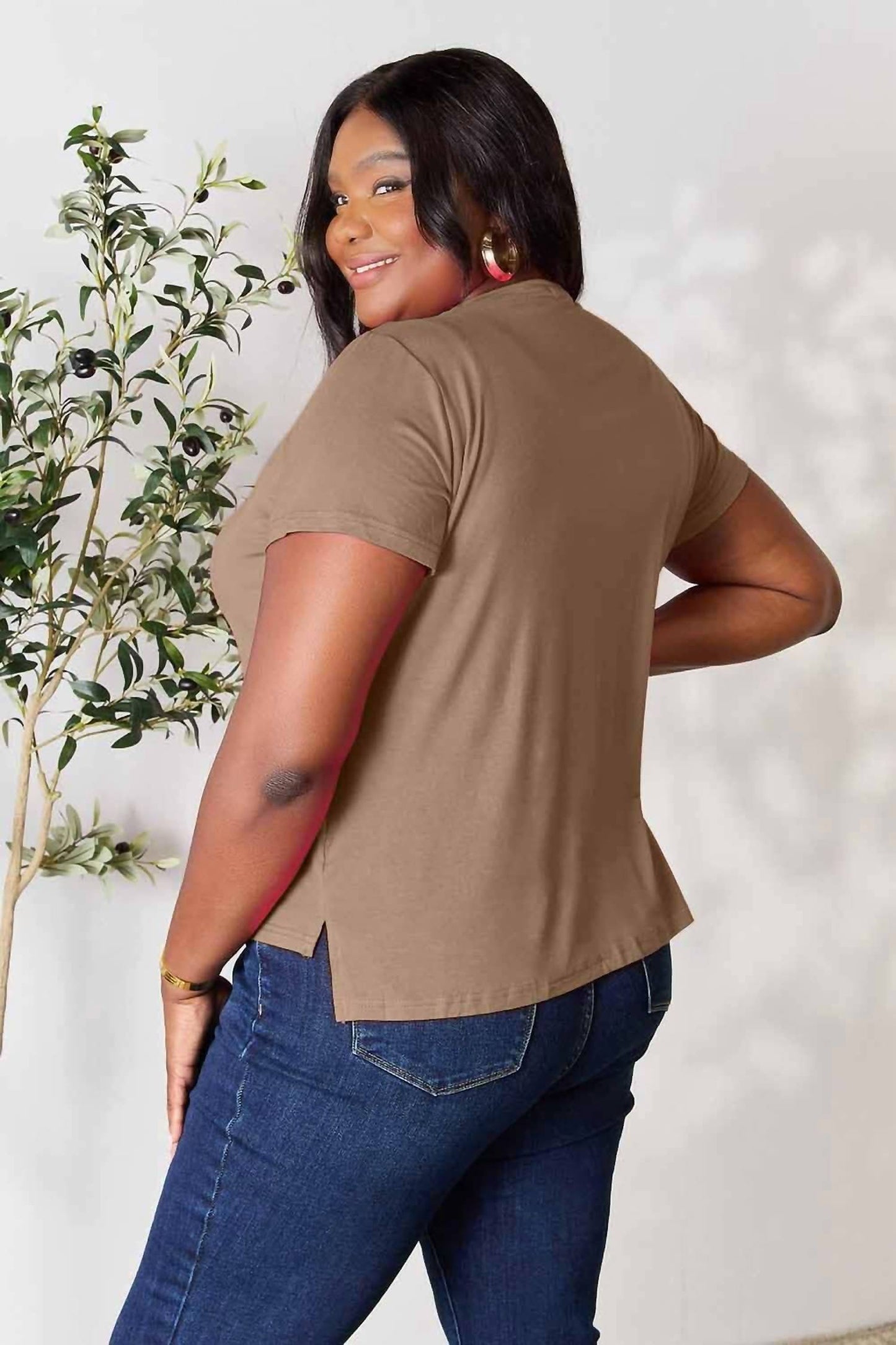 Basic Bae - Essential Curve Tee - Plus