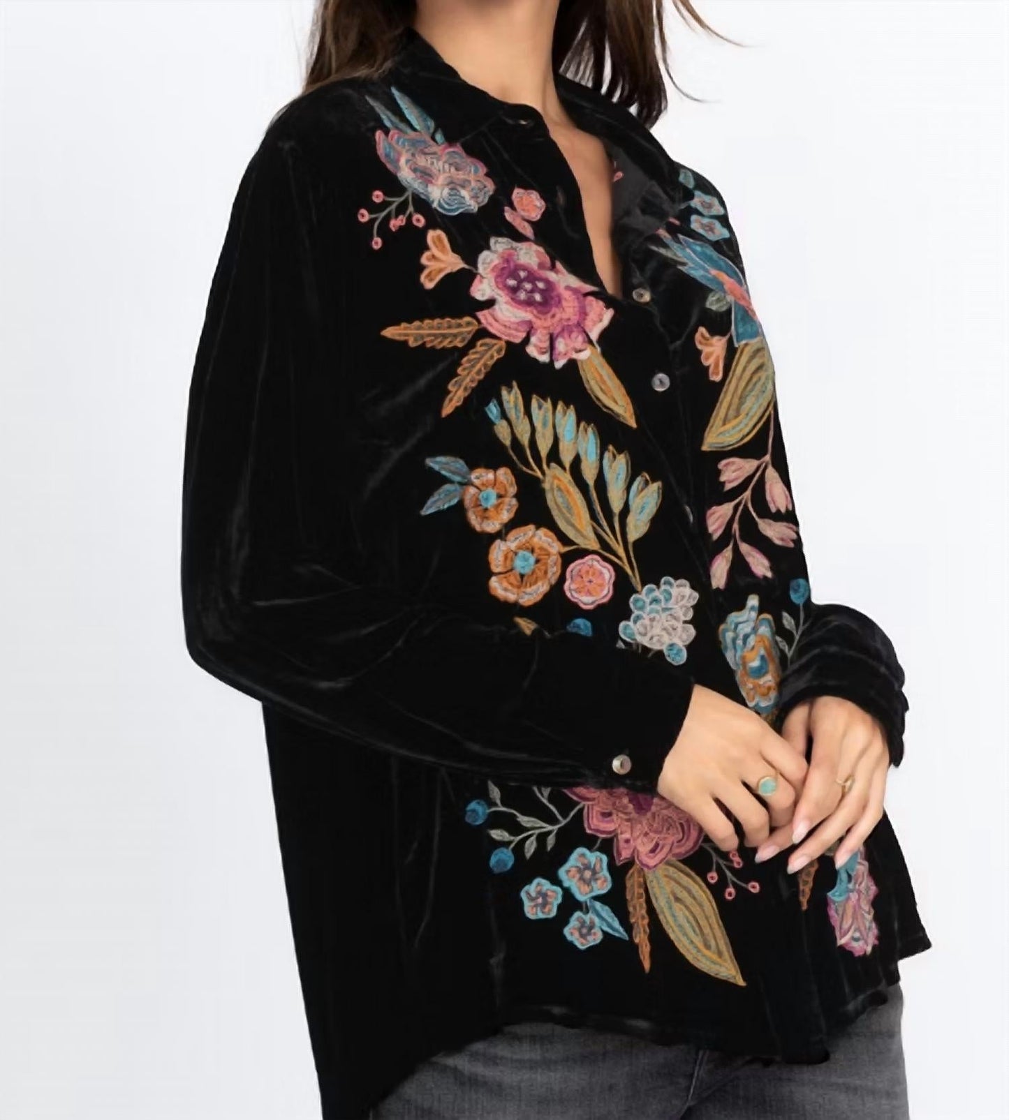 Johnny Was - Bianca Velvet Oversized Shirt