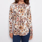 Charlie B - Printed Boat Neck Sweater With Pockets