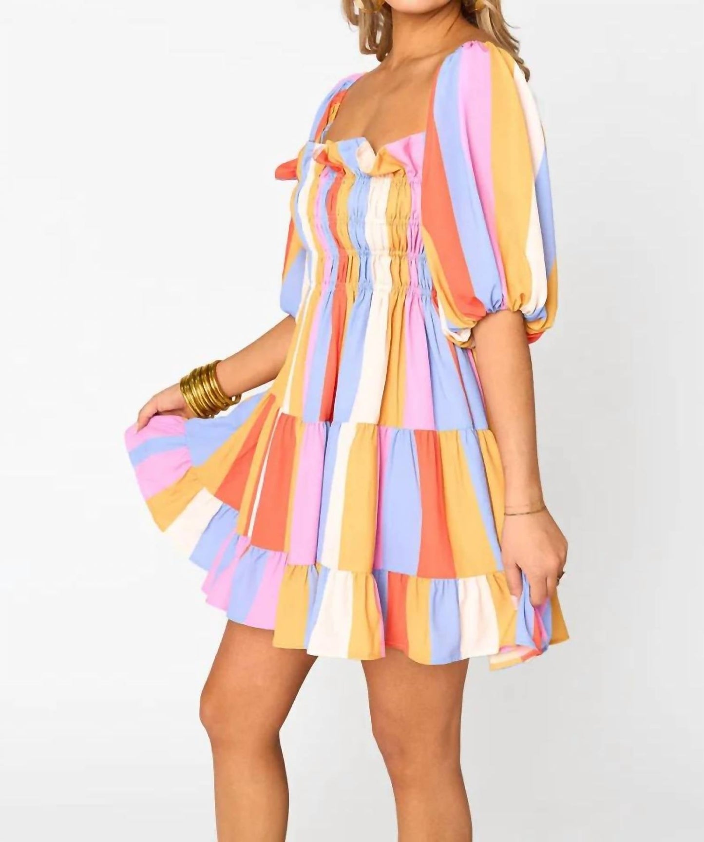 Buddylove - Striped Spencer Mini Dress