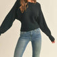 &Merci - Ribbed Dolman Sleeve Sweater