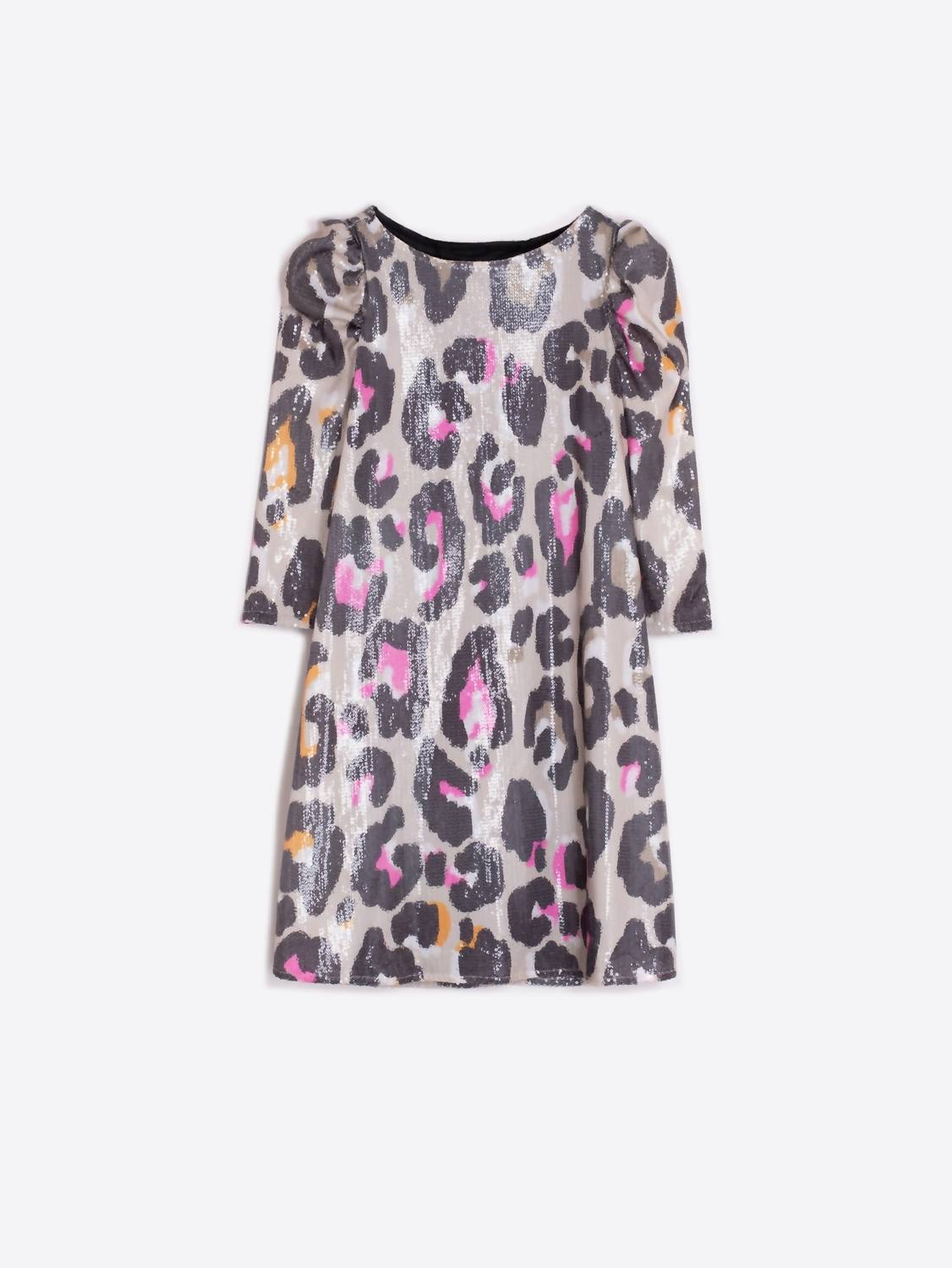 Vilagallo - Meg Lentejuelas Animal Print Dress