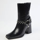 The Kooples - HEELED BOOTS WITH REMOVABLE JEWEL