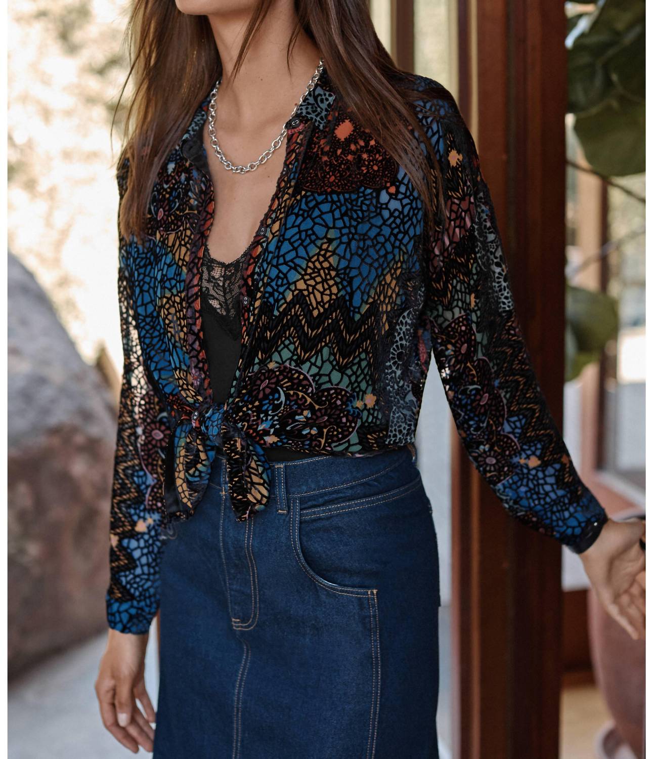 Johnny Was - Audrey Oversize Burnout Shirt