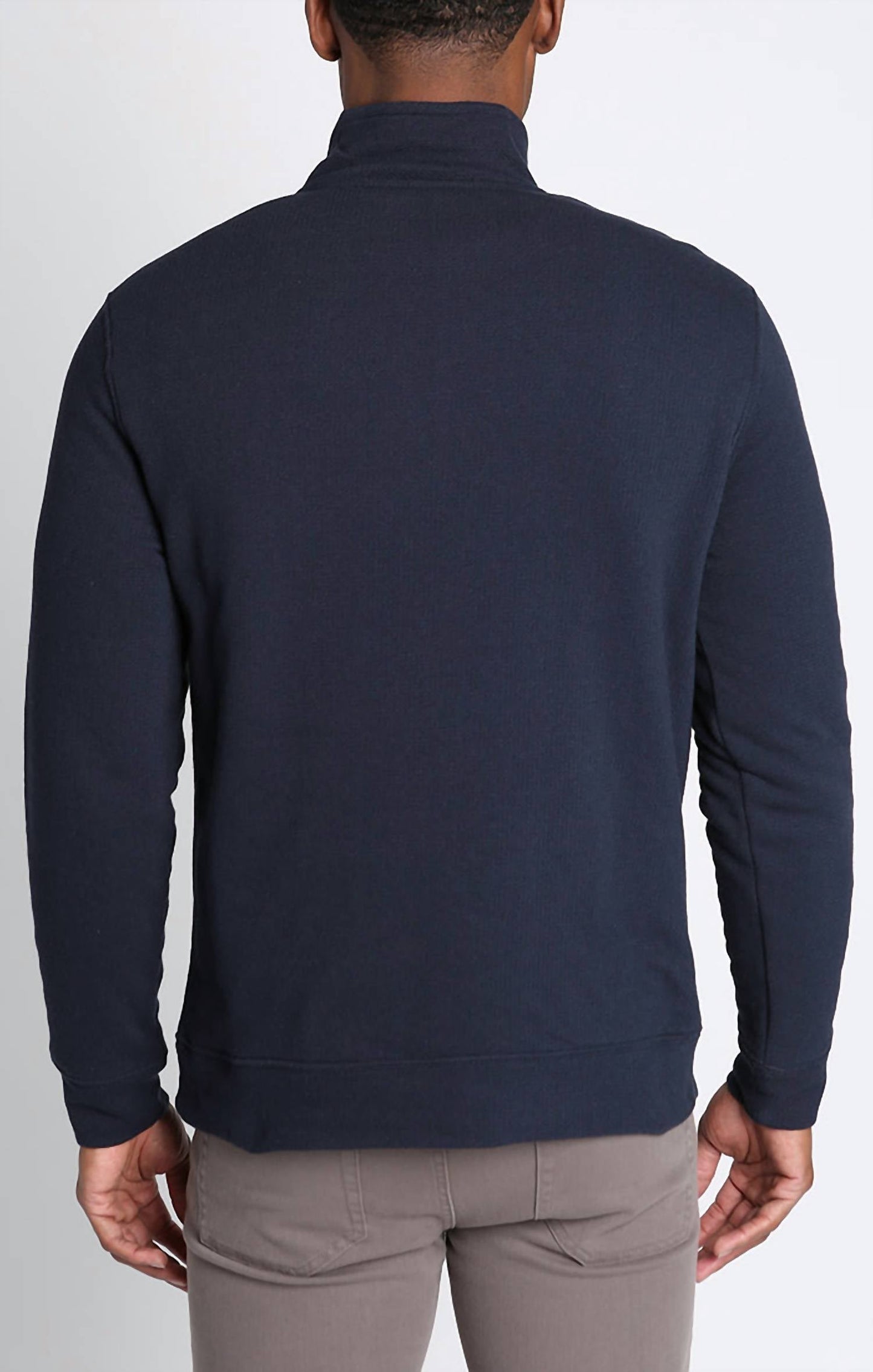 Jachs New York - Recycled Jacquard Sherpa Lined Quarter Zip Pullover Sweatshirt