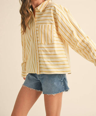 &amp;Merci - Blusa listrada de narciso