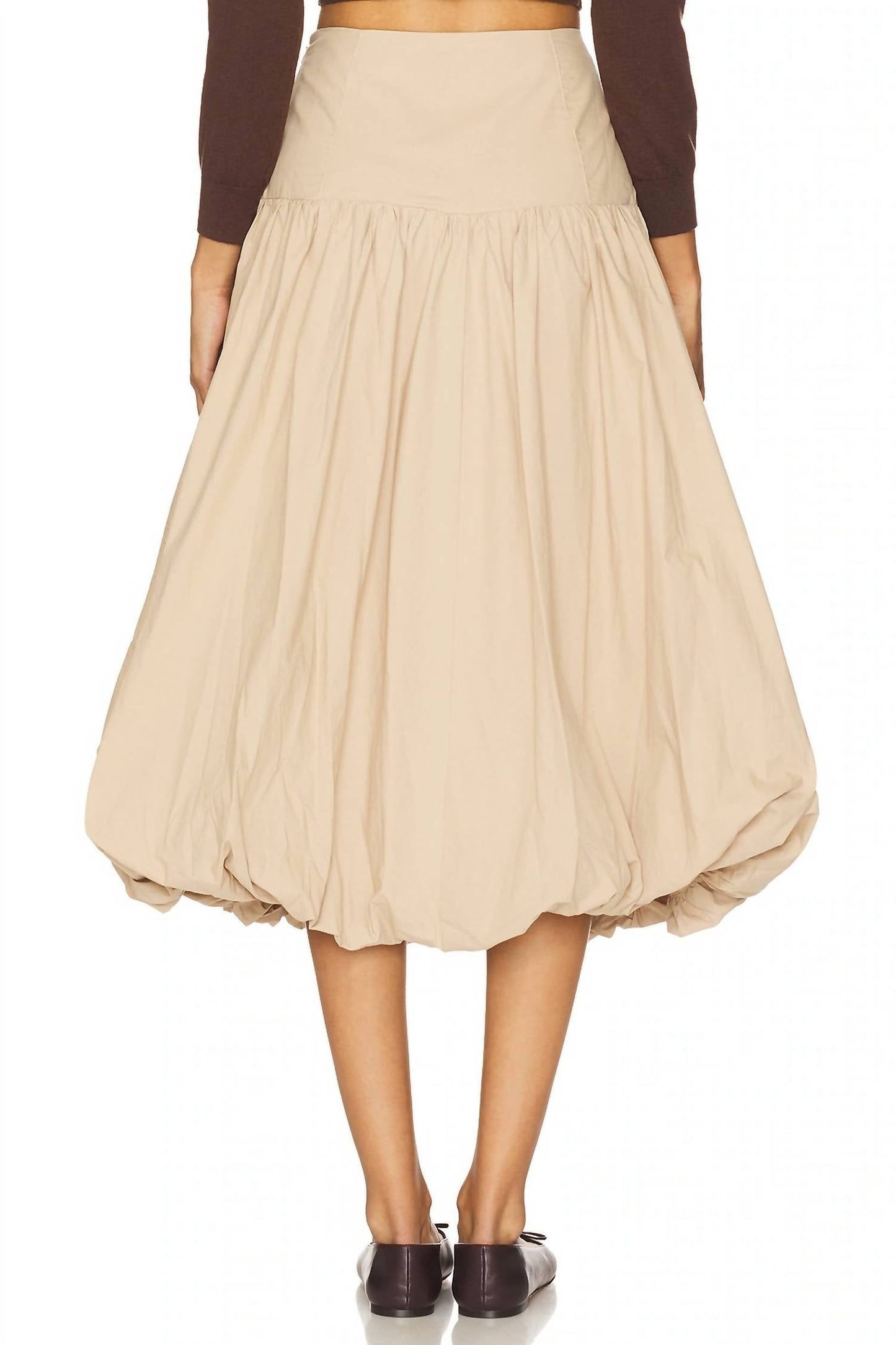 Astr - Kia Drop Waist Bubble Hem Midi Skirt