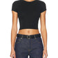 Enza Costa - Supima Baby Rib Cropped Tee