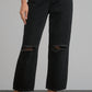 Elan - FRAY HEM DISTRESSED CROP JEANS