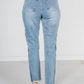 Judy Blue - Side Panel Detail & Hi-lo Fray Hem High Waisted Jean