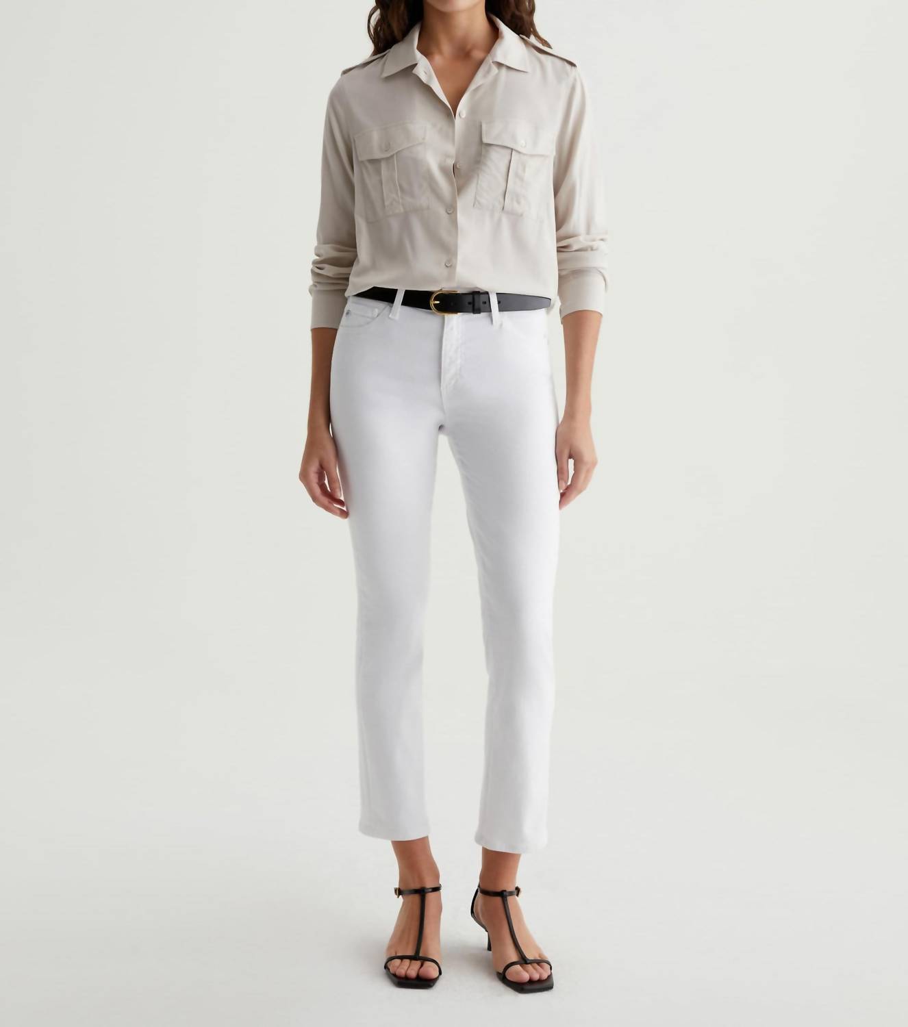 Ag Jeans - Mari Crop Mid-rise Slim Straight Jeans