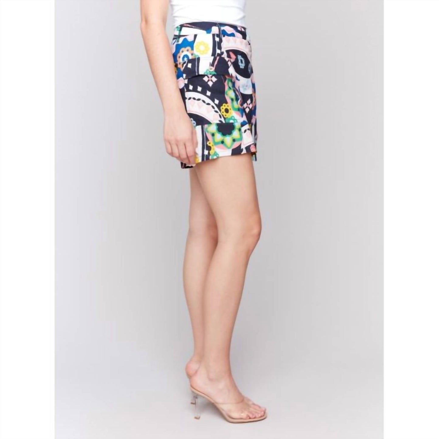 Charlie B - Linen Blend Wrap Skort