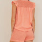 Bella Dahl - Sleeveless Smocked Ruffle Top